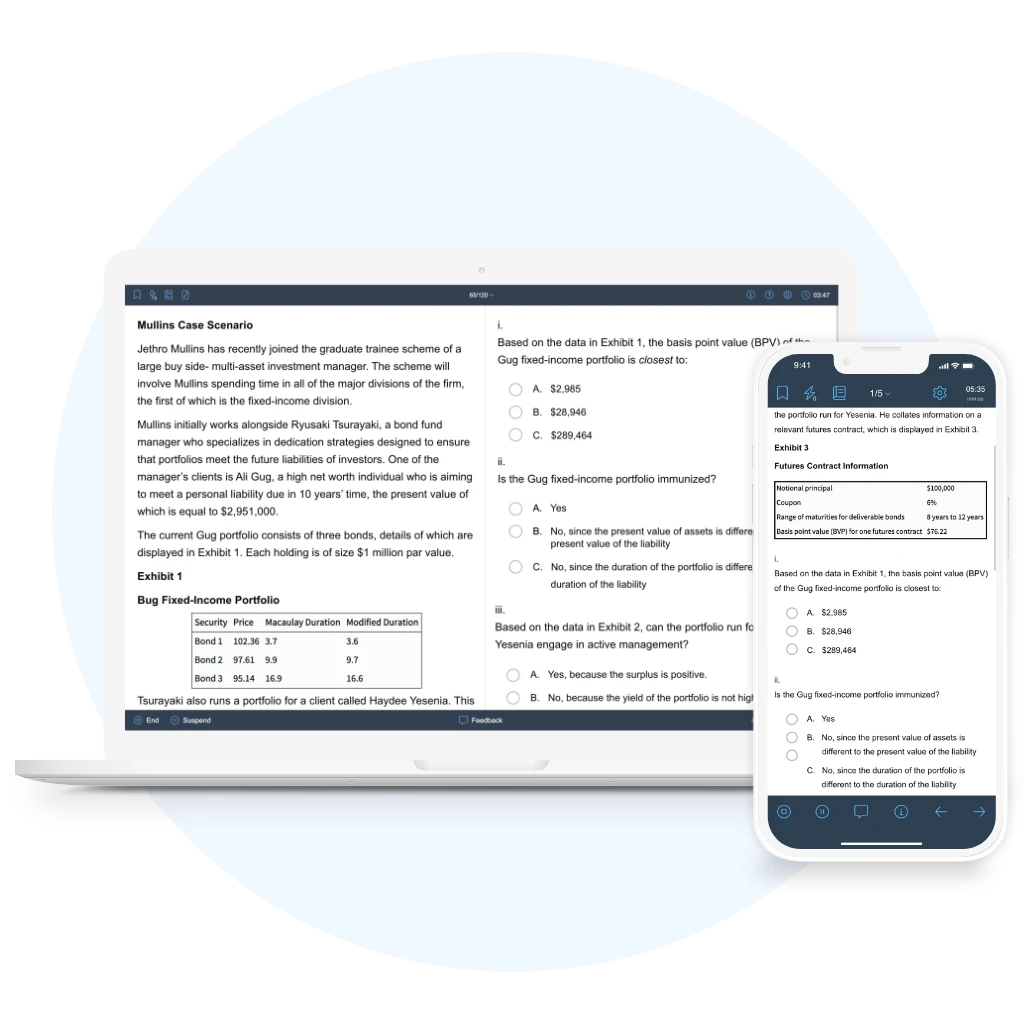 UWorld CFA Level 3 Exam QBank in Laptop and Mobile modes