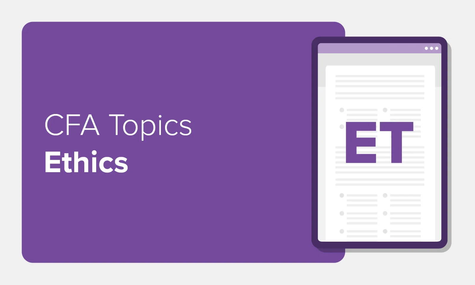 CFA Topics Ethics